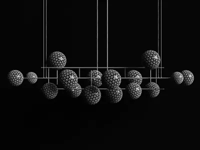 Chandelier Gallotti and Radice Bolle horizontal big 3D model