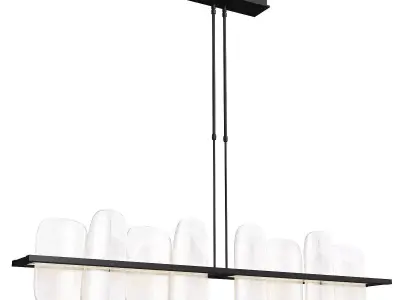 Vitre Large Linear LED Pendant Low-poly 3D model