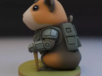 cyber hamster 3D print model