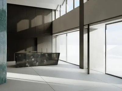 Ready to Use Photo-Realistic Empty Room in Blender and UE5 Low-poly 3D model