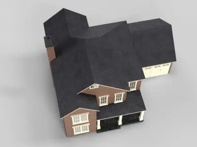 British House Design 16T4  Low-poly 3D model