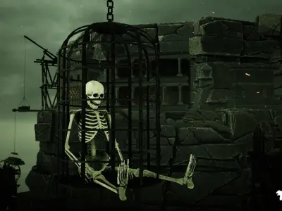 Dwarven Dungeon - Throne Room Low-poly 3D model