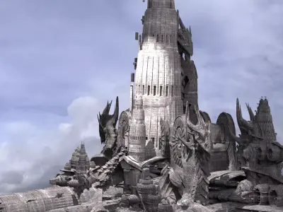 Ancient Gods Floating City  2 3D model