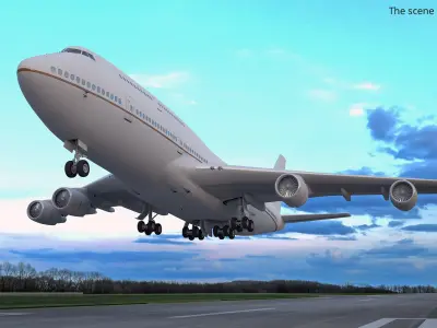  Boeing 747 Passenger Airliner Rigged 