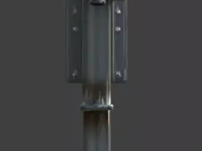 Industrial Traffic Signal System 3D Model Low-poly 3D model