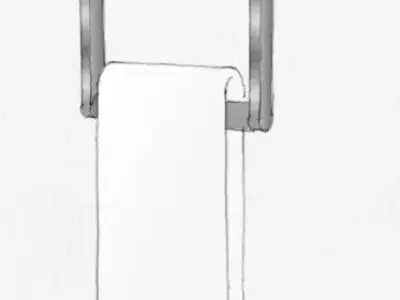 Restoration Hardware Lambeth Knurled Towel Ring 3D model