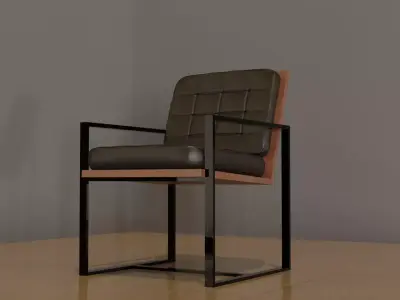 Morden 3d chair  Free low-poly 3D model
