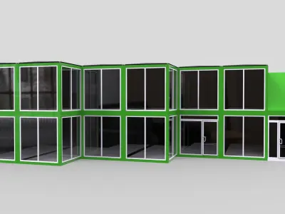 Modular building Mini mart 3D model