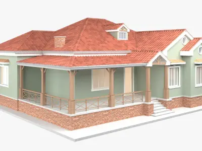 house Low-poly 3D model 32