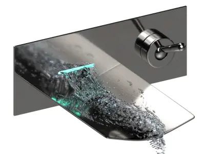 led wall faucet 3D model