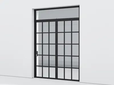 Aluminium door 296 3D model