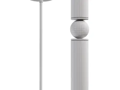 Cylindrical hanging lamp Low-poly 3D model