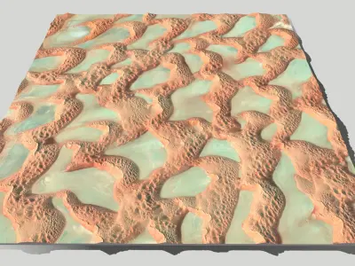 Desert Rub al Khali Arabian Peninsula 3D model