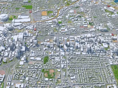 Atlanta Downtown Georgia USA Low-poly 3D model