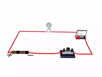 Electric Circuit Low-poly 3D model