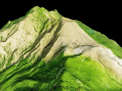 Rincon de la Vieja Volcano 3d Terrain 3D model