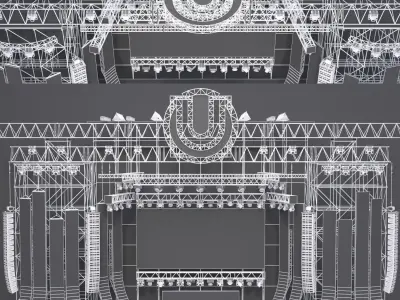 EDM Concert Stage 3D model