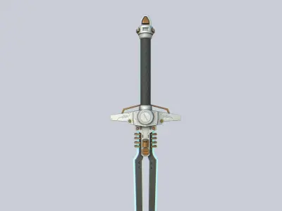 Scifi sword Low-poly 3D model