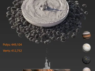 Water Bowl Fountain 3D model