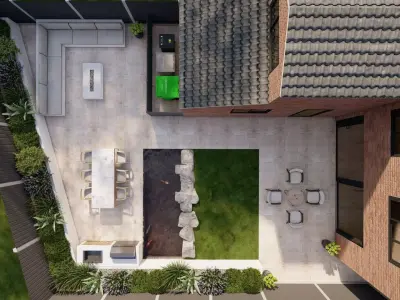 Garden Landscape 3D Model - SketchUp and Lumion Scene  3D model