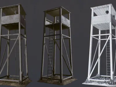 Guard Tower Low-poly 3D model shop