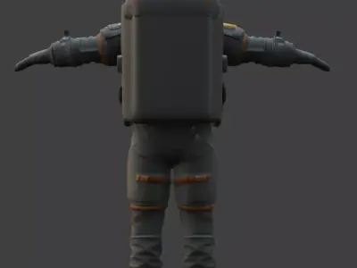 Astronaut spacesuit low poly Low-poly 3D model buy