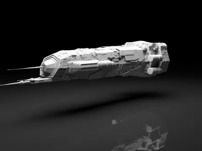 Sci-fi spaceship - Narwhal 3D model