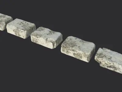 Sand Stones Pack Low-poly 3D model