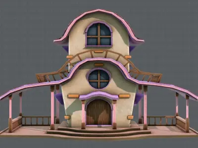House Cartoon V01 Low-poly 3D model