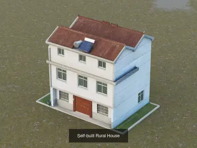 Chinese Rural Houses Collection 3D Model Pack