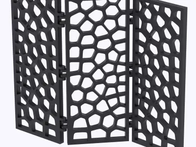 Room divider Voronoi print-in-place  3D print model