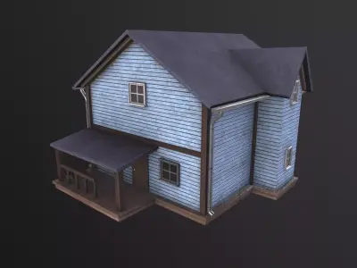 Low poly house Low-poly 3D model