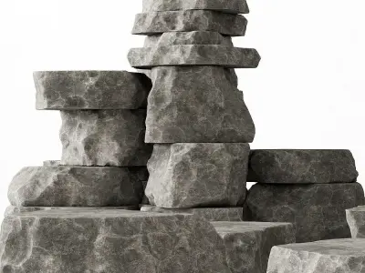 Rock stone collection n6 3D model