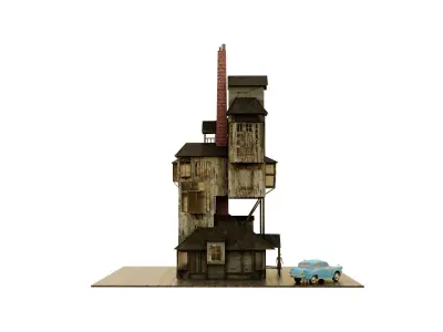 Ron Weasleys house Low-poly 3D model