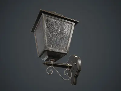 Wall Light Fixture PBR Game Ready Low-poly 3D model