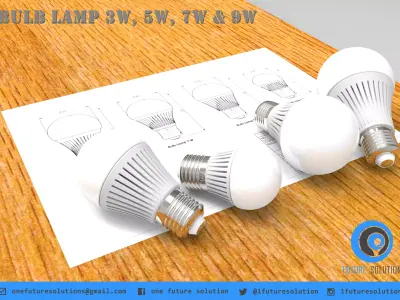 Bulb Lamp 3W 5W 7W And 9W Free 3D model