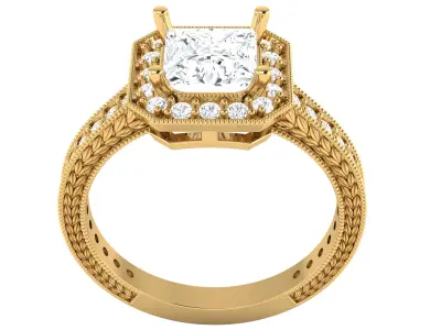   Women Ring  3dm STL OBJ FBX Details 3D print model