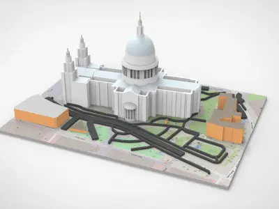   St Pauls Cathedral London United Kingdom 3D model