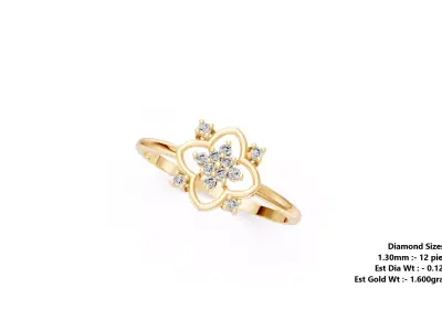 Lightweight Diamond Ring 3D print model order