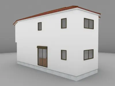 House model for background 20 Low-poly 3D model