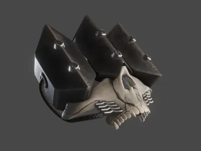 Wasteland Mask Low-poly 3D model