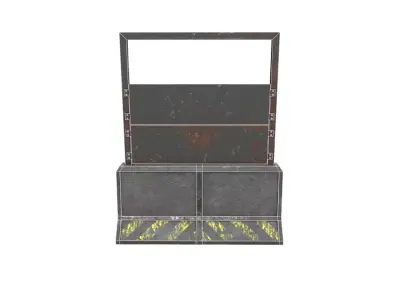 Concrete RoadBlock Barrier Barricade 3D model shop