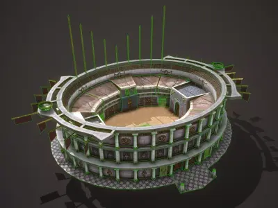Roman Greek Colosseum Low-poly 3D model