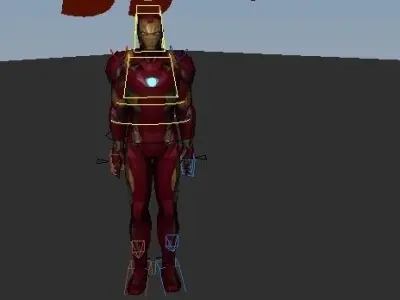 Iron Man Civil War Mark 46 Rigged Low-poly 3D model