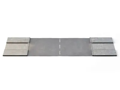 Street Path 6m x 14m Low-poly 3D model