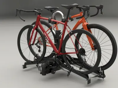  Bicycle Towbar Carrier with Road Bike and Gravel 