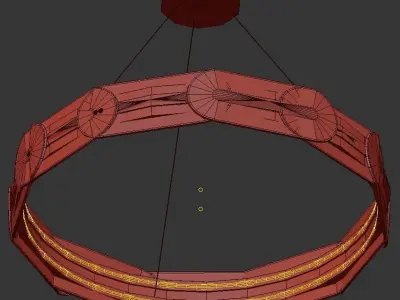 Gold ring horizontal 3D model