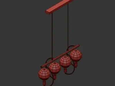 MODERN CEILING LIGHT PORTREATH 4L 3D model