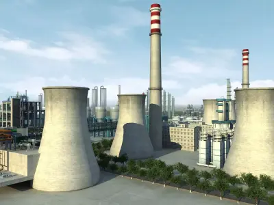 Industrial Factory Building 01 3D model