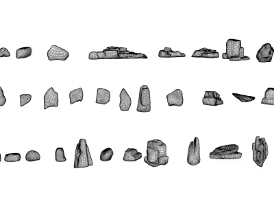 Rock Assets Low-poly 3D model